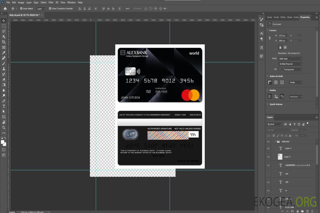 Egypte Alexbank World Mastercard template Egypte Alexbank World Mastercard template